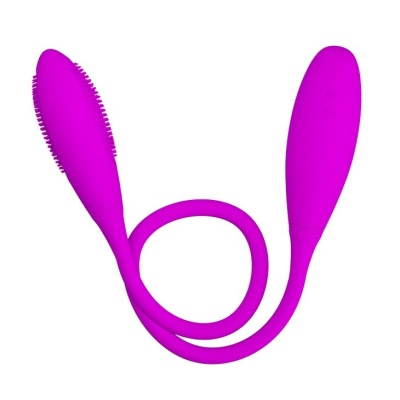 Wibrator Snaky Vibe - podwójne wibrujące jajka z elastycznym przewodem, 60 cm - 1