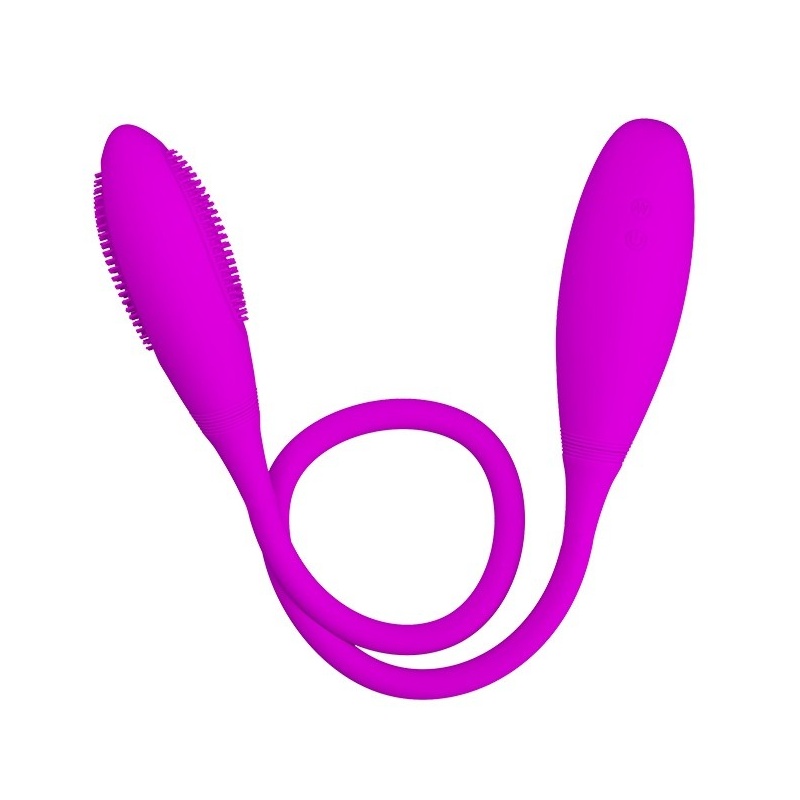 Wibrator Snaky Vibe - podwójne wibrujące jajka z elastycznym przewodem, 60 cm - 1