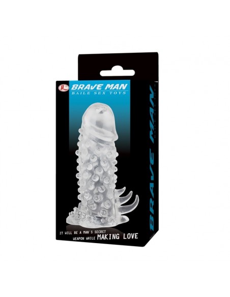 Nakładka Na Penisa - Brave Man - Przedłużki i nakładki na penisa - 5