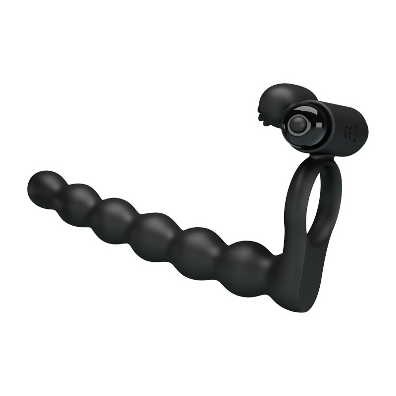 Hercules Penis Sheath III - wibrujący pierścień na penisa z 10 funkcjami wibracji (9 cm) - 4