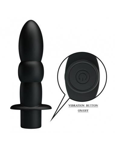 Wibrujący korek analny Wyatt Black - Kulki i korki analne wibrujące - 6