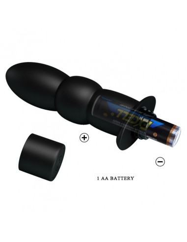 Wibrujący korek analny Wyatt Black - Kulki i korki analne wibrujące - 7