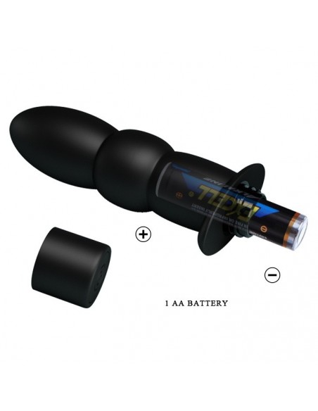 Wibrujący korek analny Wyatt Black - Kulki i korki analne wibrujące - 7