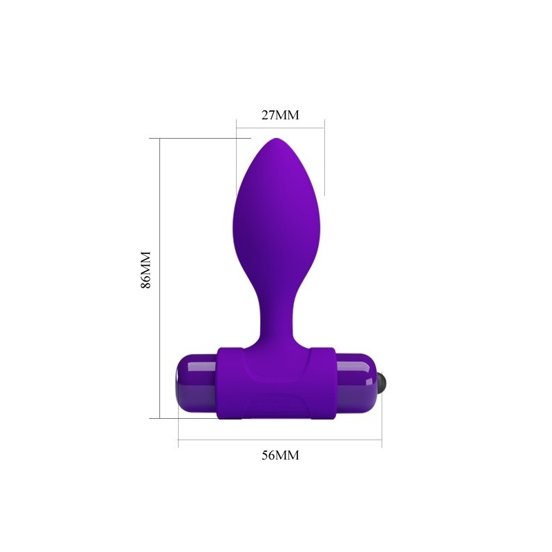 Korek analny Vibra Butt Plug 9 cm z wibracjami - 5
