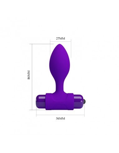 Wibrujący korek analny Vibra Butt Plug Purple - Kulki i korki analne wibrujące - 5