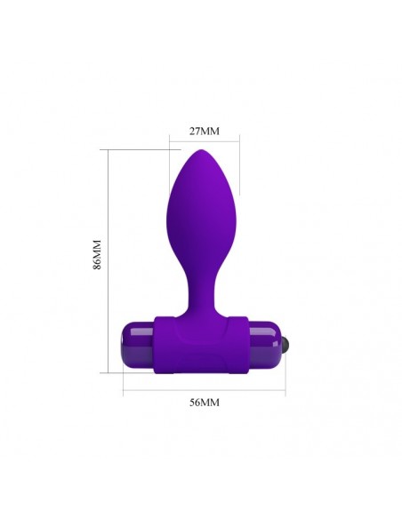 Wibrujący korek analny Vibra Butt Plug Purple - Kulki i korki analne wibrujące - 5