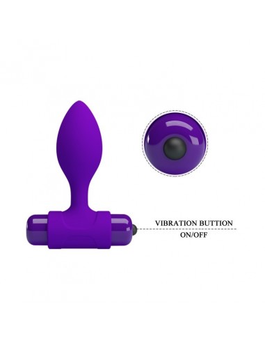 Wibrujący korek analny Vibra Butt Plug Purple - Kulki i korki analne wibrujące - 6