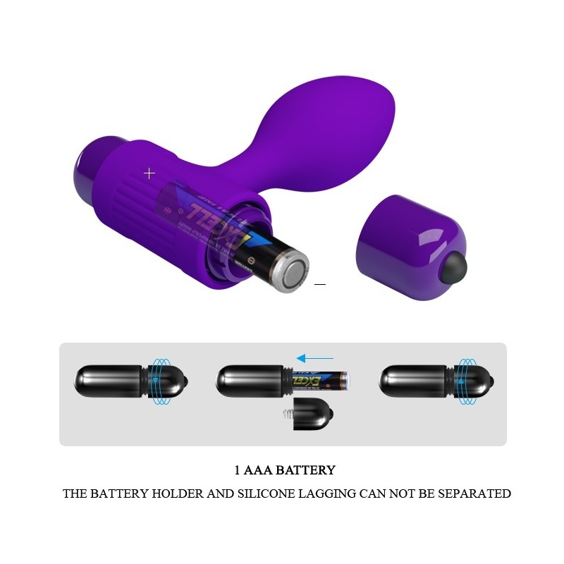 Korek analny Vibra Butt Plug 9 cm z wibracjami - 7