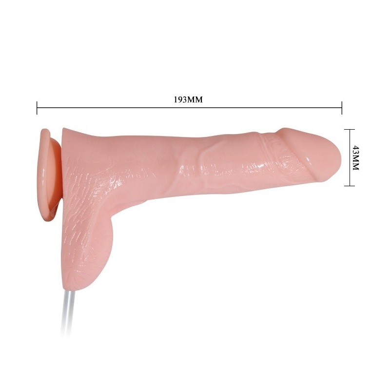Wibrator Water Spray Telecontrol z tryskaniem i przyssawką - 18 cm × 4,2 cm - 4