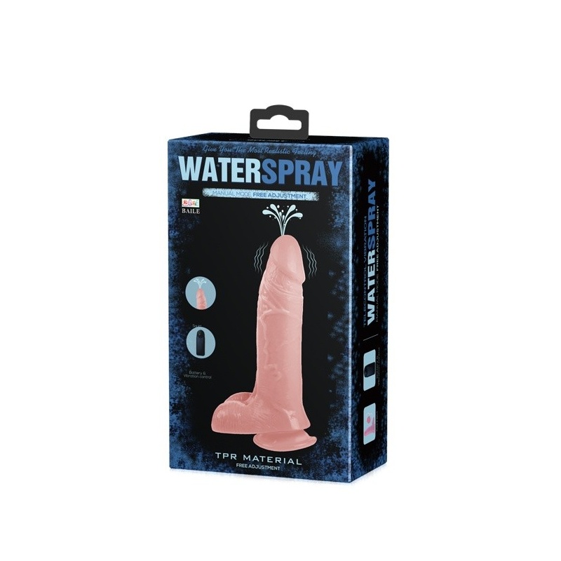 Wibrator Water Spray Telecontrol z tryskaniem i przyssawką - 18 cm × 4,2 cm - 7