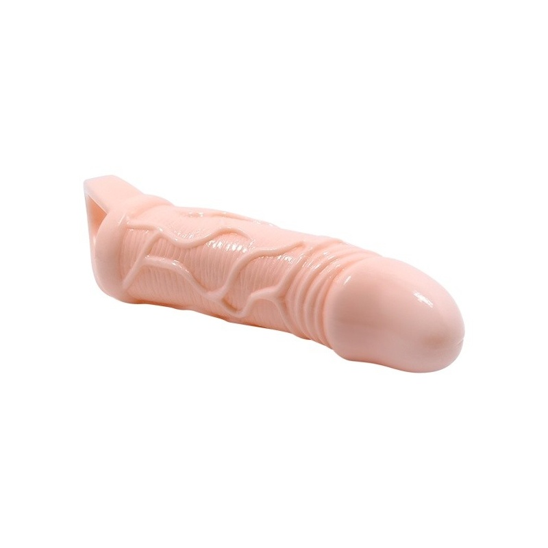 Rękaw na penisa Man Extension rozciągliwy, z pierścieniem na jądra, 13,5 cm - 4