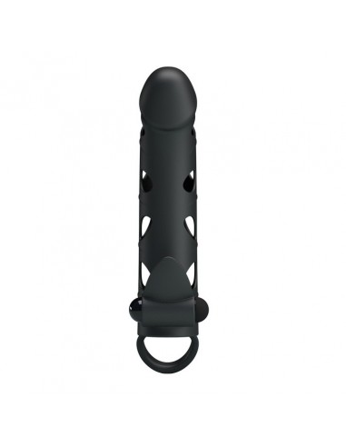 Wibrująca Nakładka Na Penisa Vibrating Penis Sleeve With Ball Strap - Przedłużki i nakładki na penisa - 1