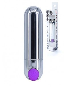 Mini wibrator Strong Bullet Vibrator Silver/Purple USB 10 Function - Wibratory Mini - 1
