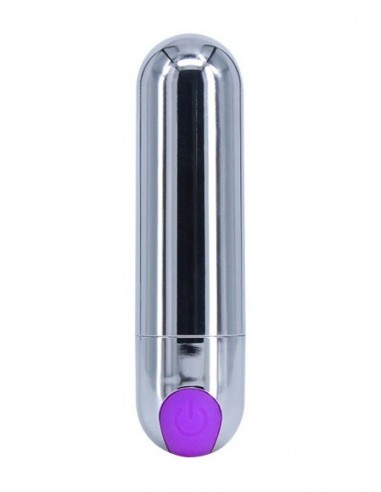 Mini wibrator Strong Bullet Vibrator Silver/Purple USB 10 Function - Wibratory Mini - 2