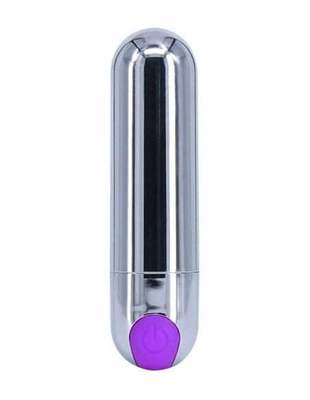 Mini wibrator Strong Bullet Vibrator Silver/Purple USB 10 Function - Wibratory Mini - 2