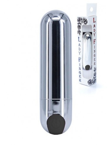 Mini wibrator Strong Bullet Vibrator Silver/Black USB 10 Function - Wibratory Mini - 1