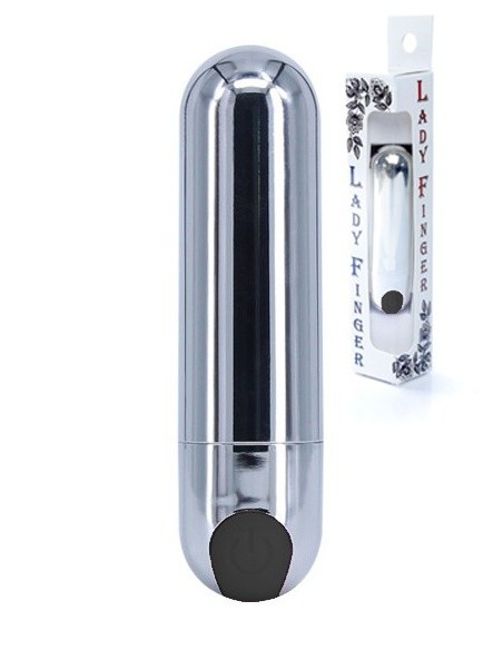 Mini wibrator Strong Bullet Vibrator Silver/Black USB 10 Function - Wibratory Mini - 1