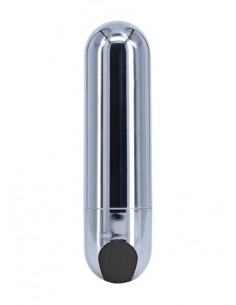 Mini wibrator Strong Bullet Vibrator Silver/Black USB 10 Function - Wibratory Mini - 1 2