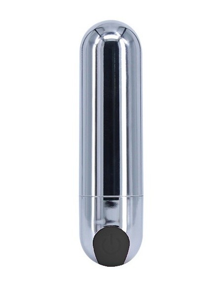 Mini wibrator Strong Bullet Vibrator Silver/Black USB 10 Function - Wibratory Mini - 2