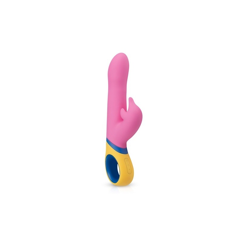 Wibrator rotacyjny Copy Dolphin z ramieniem stymulującym łechtaczkę, 3 silniki, 23 cm, śr. 3,5 cm - 1