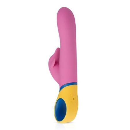 Wibrator rotacyjny Copy Dolphin z ramieniem stymulującym łechtaczkę, 3 silniki, 23 cm, śr. 3,5 cm - 2