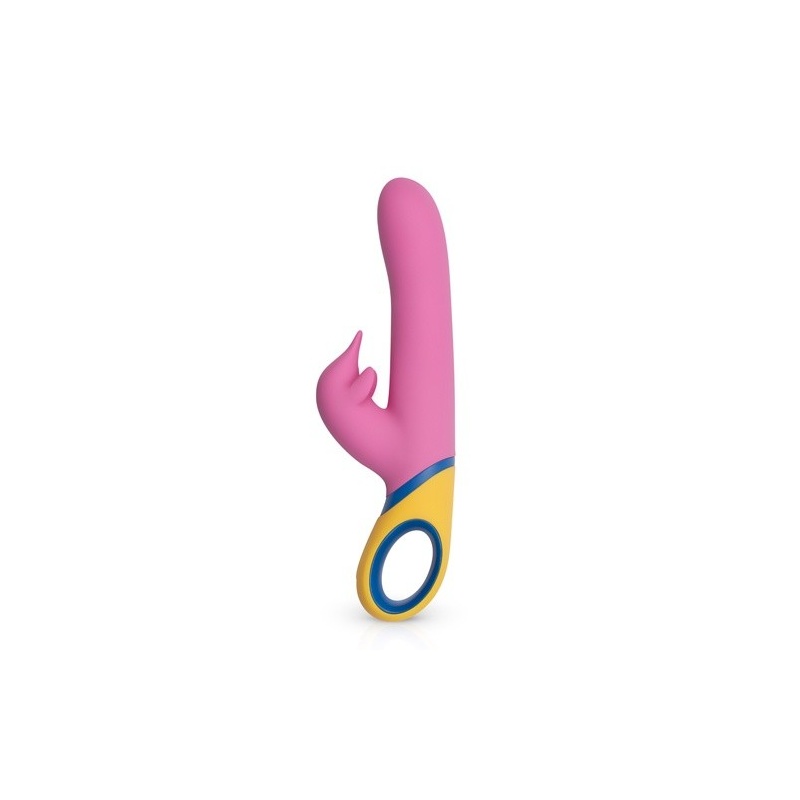 Wibrator rotacyjny Copy Dolphin z ramieniem stymulującym łechtaczkę, 3 silniki, 23 cm, śr. 3,5 cm - 3