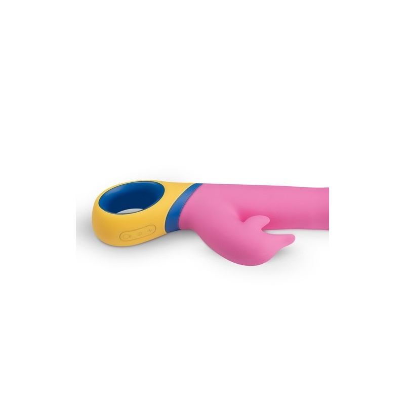 Wibrator rotacyjny Copy Dolphin z ramieniem stymulującym łechtaczkę, 3 silniki, 23 cm, śr. 3,5 cm - 4
