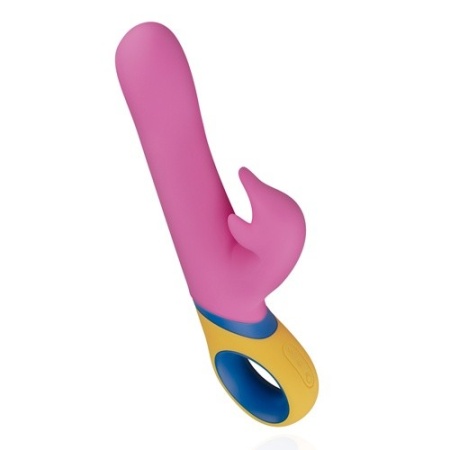 Wibrator rotacyjny Copy Dolphin z ramieniem stymulującym łechtaczkę, 3 silniki, 23 cm, śr. 3,5 cm - 5