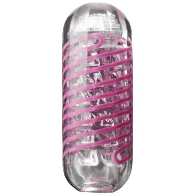 Masturbator Spinner Shell – przezroczysty, z wewnętrzną cewką obrotową, 13 cm (17 cm po rozciągnięciu) - 1 2