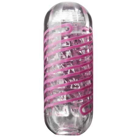 Masturbator Spinner Shell – przezroczysty, z wewnętrzną cewką obrotową, 13 cm (17 cm po rozciągnięciu) - 2