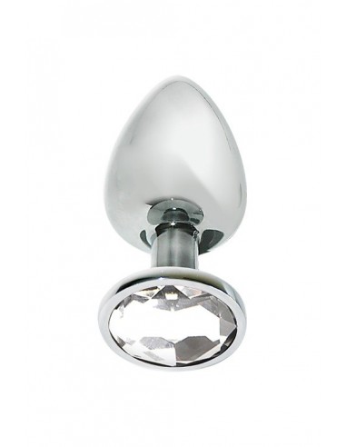 Butt Plug MAI No.72 METAL PLUG WITH STONE S SILVER - Korki analne stalowe - 1