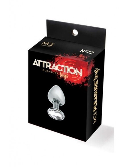 Butt Plug MAI No.72 METAL PLUG WITH STONE S SILVER - Korki analne stalowe - 3