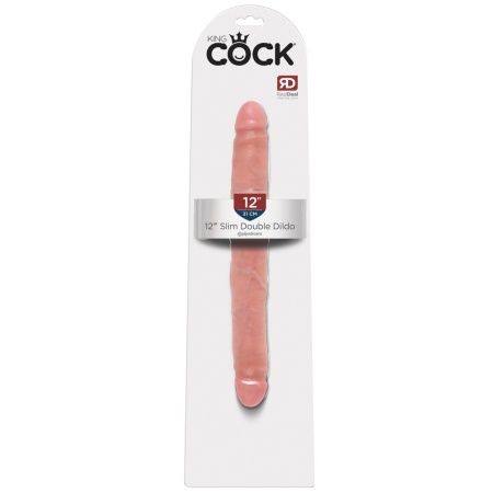 KC 12" Slim Double Dildo – dwustronny dildo PVC o długości 30 cm, średnicy 3,5 cm i elastycznej, żołędziowej konstrukcji - 2