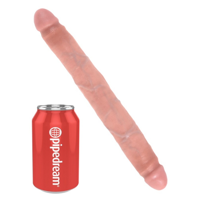 KC 12" Slim Double Dildo – dwustronny dildo PVC o długości 30 cm, średnicy 3,5 cm i elastycznej, żołędziowej konstrukcji - 3