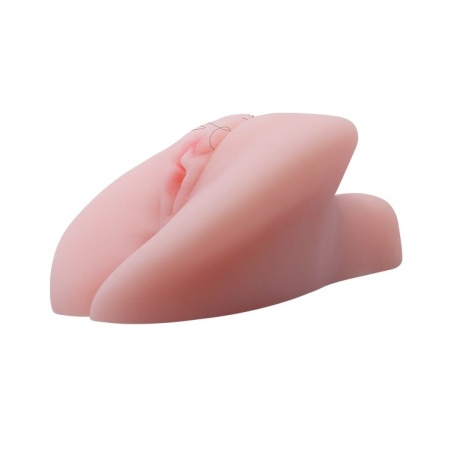 Masturbator Little Butt Multispeed z wibracjami i dwoma otworami, wys. 14 cm - 2