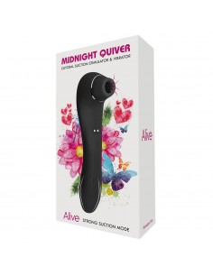 Bezdotykowy Stymulator Łechtaczki i Wibrator Punktu G Midnight Quiver - Wibratory Bezdotykowe - 1 2