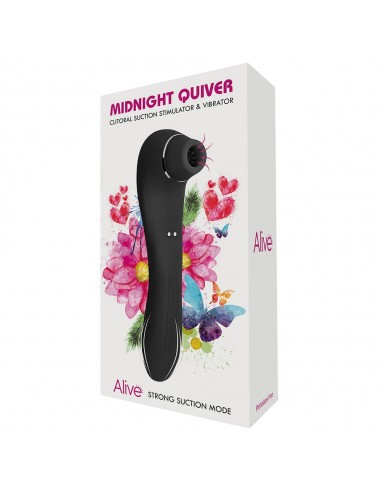 Bezdotykowy Stymulator Łechtaczki i Wibrator Punktu G Midnight Quiver - Wibratory Bezdotykowe - 2