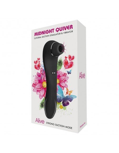 Bezdotykowy Stymulator Łechtaczki i Wibrator Punktu G Midnight Quiver - Wibratory Bezdotykowe - 2