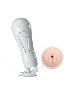 Ciasny Masturbator Z Przyssawką I 12 Funkcjami Wibracji - Masturbatory i Sztuczne pochwy - 1