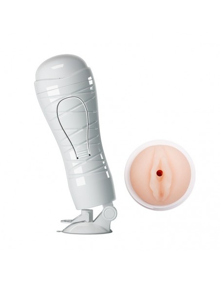 Ciasny Masturbator Z Przyssawką I 12 Funkcjami Wibracji - Masturbatory i Sztuczne pochwy - 1