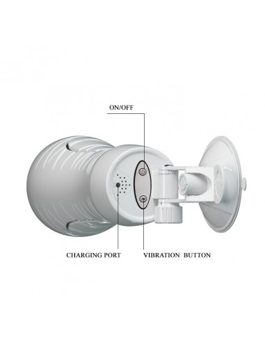 Ciasny Masturbator Z Przyssawką I 12 Funkcjami Wibracji - Masturbatory i Sztuczne pochwy - 8