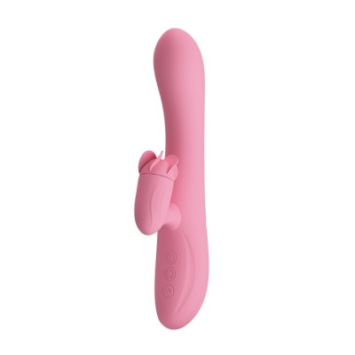 Wibrator króliczek Gina — obrotowy język, 7 funkcji wibracji, 20,5 cm - 1