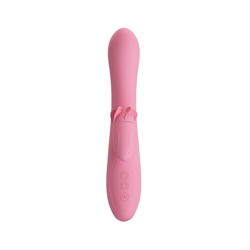 Wibrator króliczek Gina — obrotowy język, 7 funkcji wibracji, 20,5 cm - 2