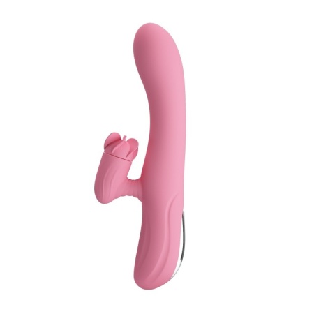 Wibrator króliczek Gina — obrotowy język, 7 funkcji wibracji, 20,5 cm - 3