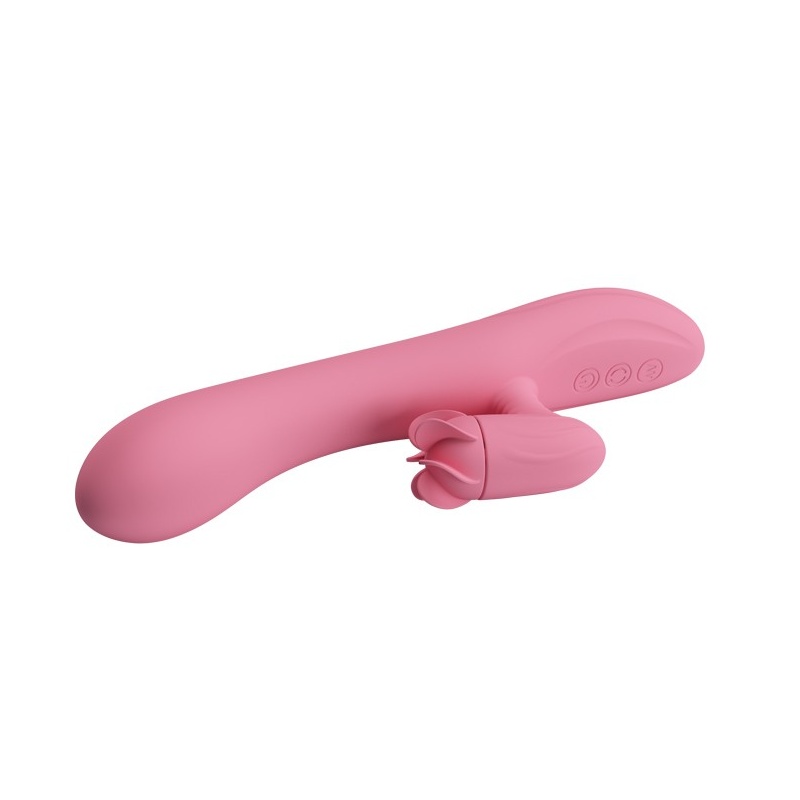 Wibrator króliczek Gina — obrotowy język, 7 funkcji wibracji, 20,5 cm - 5