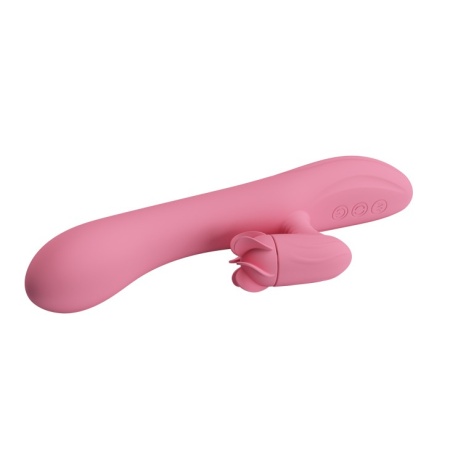 Wibrator króliczek Gina — obrotowy język, 7 funkcji wibracji, 20,5 cm - 5