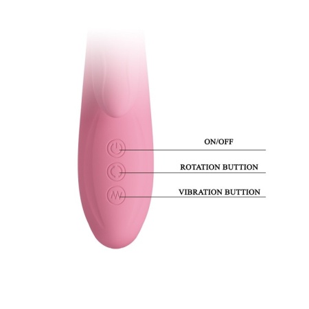 Wibrator króliczek Gina — obrotowy język, 7 funkcji wibracji, 20,5 cm - 7