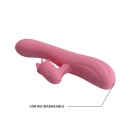 Wibrator króliczek Gina — obrotowy język, 7 funkcji wibracji, 20,5 cm - 8