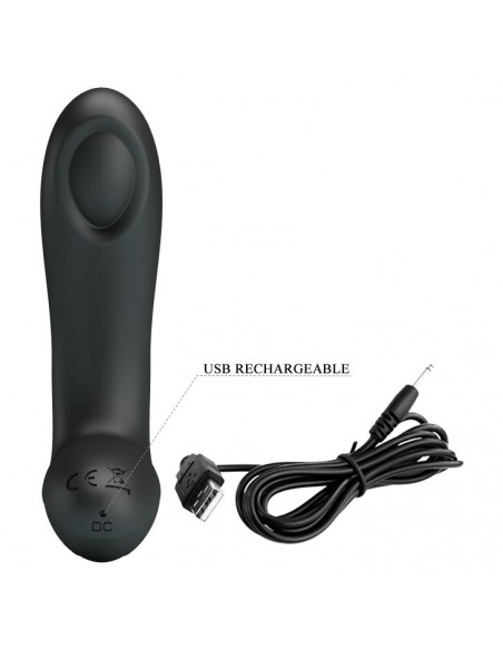 Stymulator Prostaty z Pulsacjami i Pilotem Archenemy USB Czarny - Masażery i stymulatory prostaty - 6