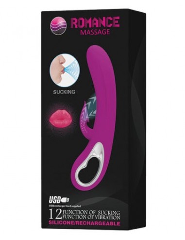 Wibrator króliczek ROMANCE MASSAGE Sucking / Vibrating 12 Functions USB - Wibratory Króliczki - 2